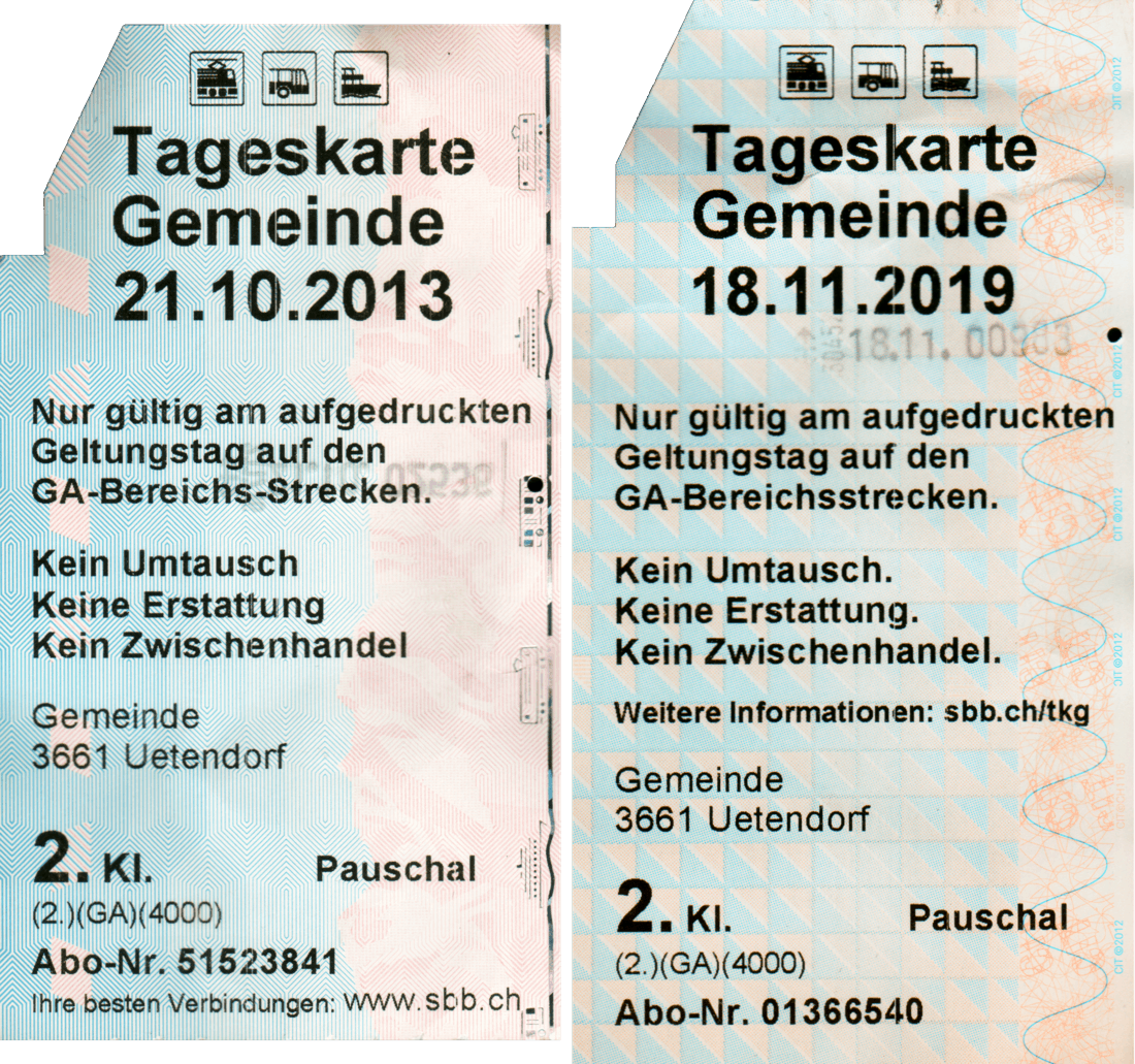 Tageskarte Gemeinde 2013, 2019